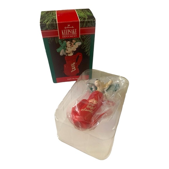 NIB VTG Hallmark Golf's My Bag Christmas Ornament 1990 Golf Clubs - Picture 2 of 6